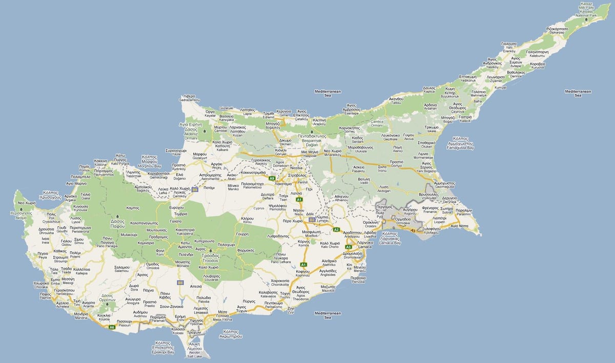 götukort peyia Kýpur