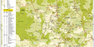 Kort af troodos fjöll Kýpur